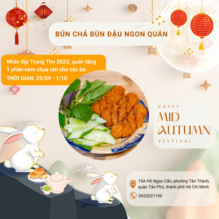 Vui trung thu, bé vi vu ăn nem rán miễn phí